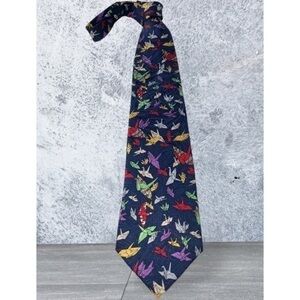 Museum Of Fine Arts Boston Dinosaur Blue MulticolorSilk Tie 4” Wide